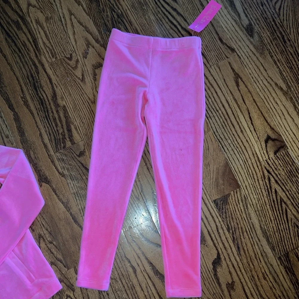 Lilly Pulitzer velour track suit (Jayla top Large, maia legging bottom medium)